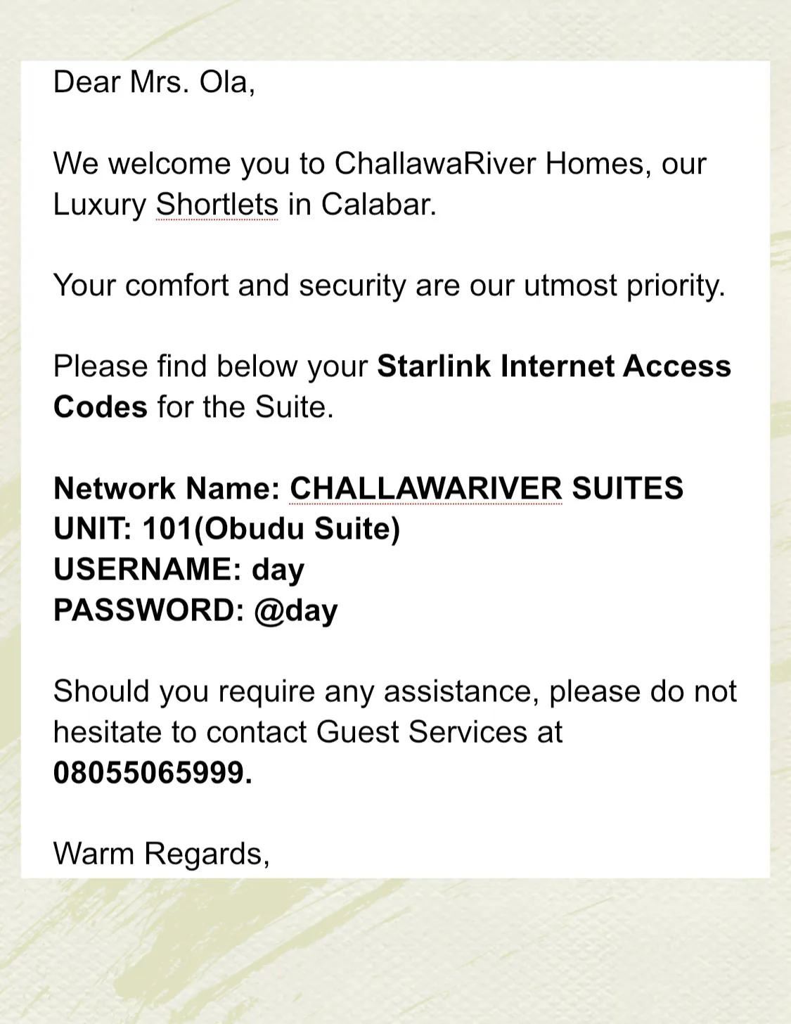 Internet Access Codes